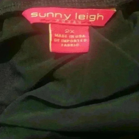 Sunny Leigh Top Pullover Women 2X-Poly Black/Fringe Asymmetrical Blouse - Picture 4 of 4